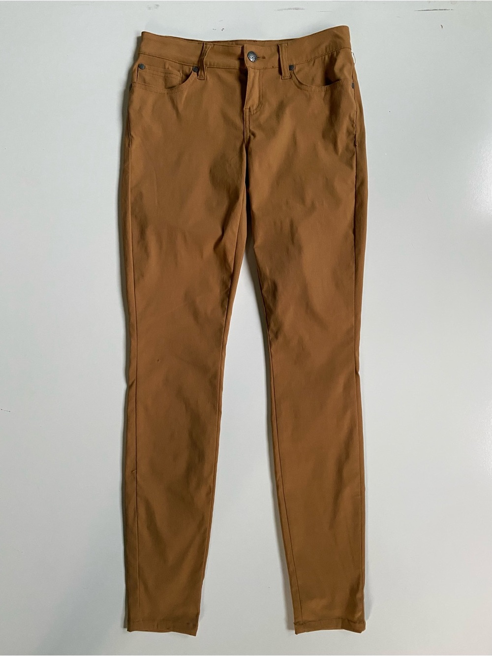 Prana Zion Stretch Skinny Pants in Camel Brown 0